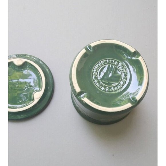 Longaberger Pottery Woven Traditions Lidded Jar 16 oz Ivy Green Salt 1 Pint - Picture 9 of 11